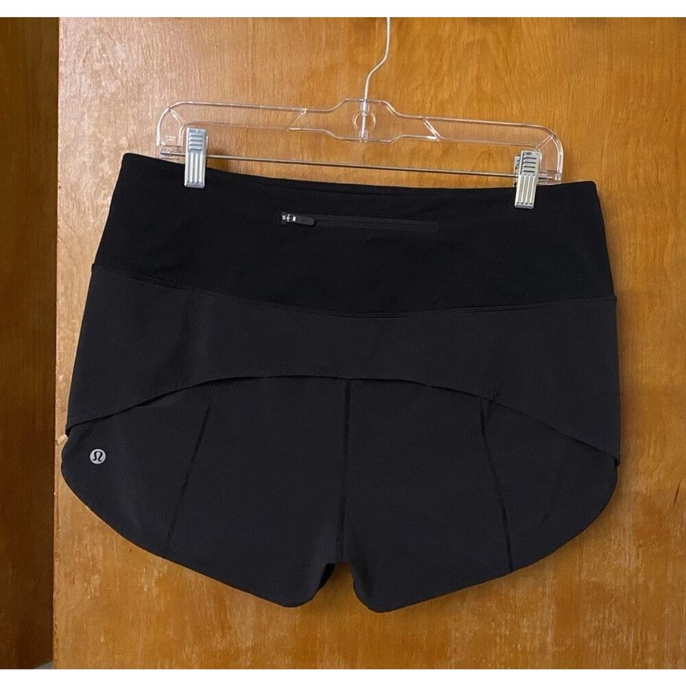 Lululemon Speed Up High Rise Shorts Running Black Lined Size 10 2.5” Ins Swift